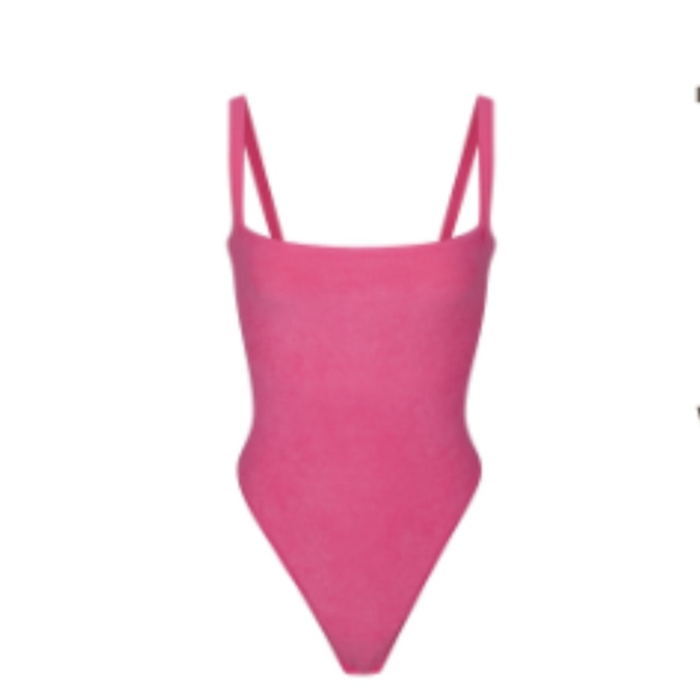 Skims Terry Lounge Seamless Bodysuit Watermelon S/M